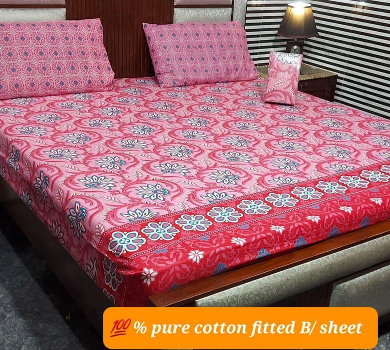 PURE COTTON FITTED BEDSHEET