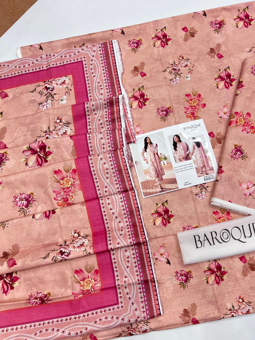 BAROQUE KHADDAR DIGITAL PRINT ALLOVER VOLUME 3Pc