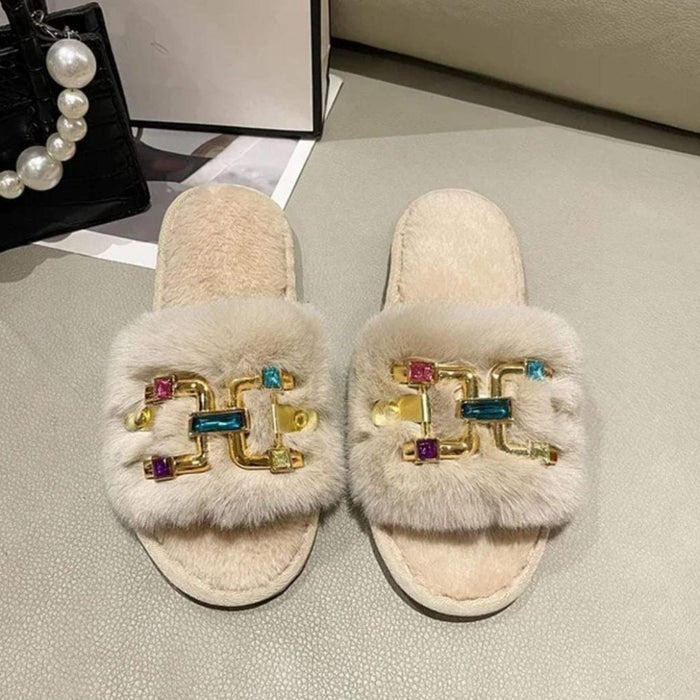 Imported Fur Slippers (Sizes 6-11)