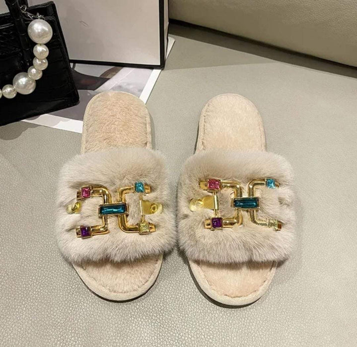 Imported Fur Slippers