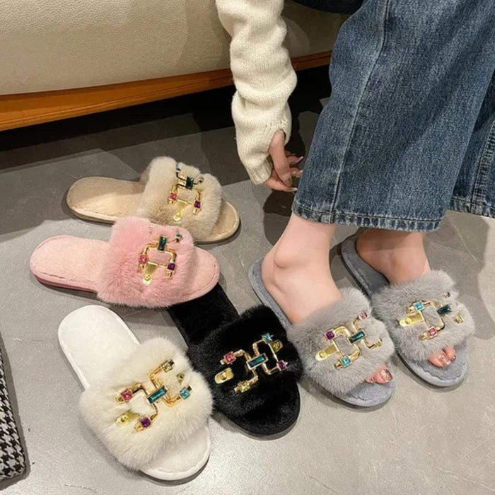 Imported Fur Slippers (Sizes 6-11)