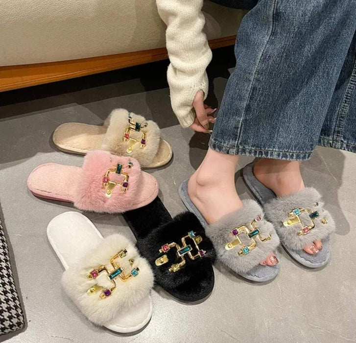 Imported Fur Slippers