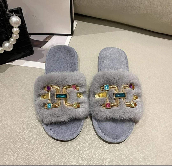 Imported Fur Slippers