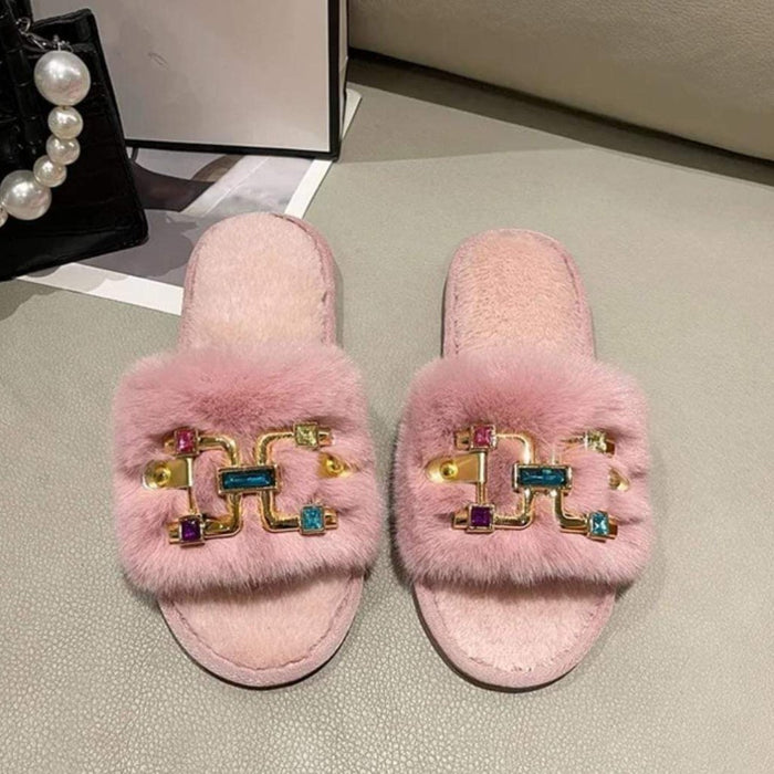 Imported Fur Slippers (Sizes 6-11)