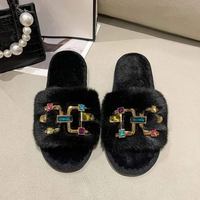 Imported Fur Slippers (Sizes 6-11)