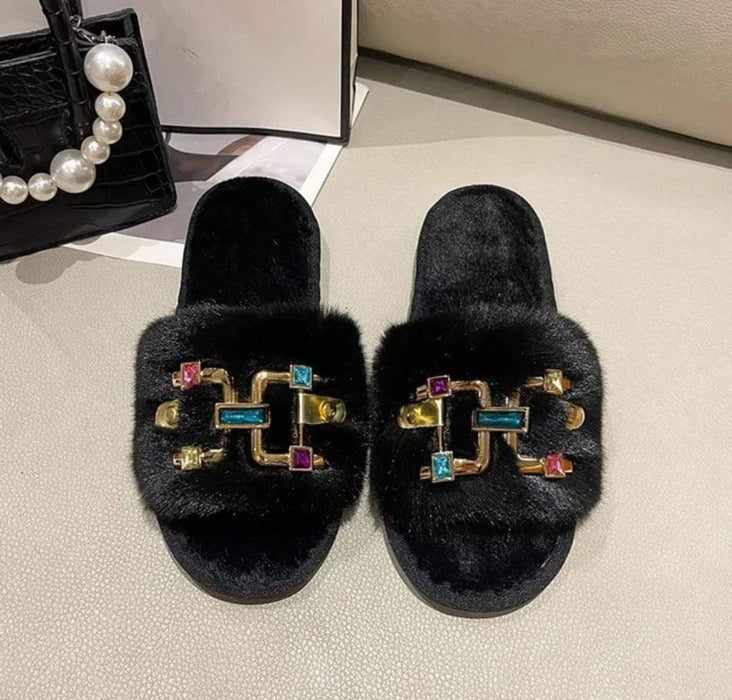 Imported Fur Slippers