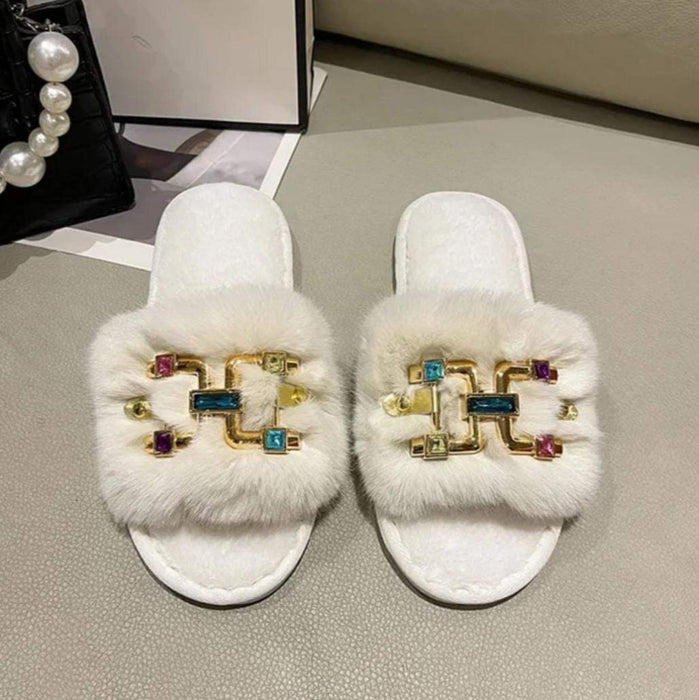 Imported Fur Slippers (Sizes 6-11)