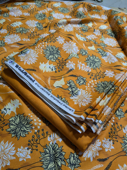 2Pcs Linen Printed  Brand: Gul Ahmed