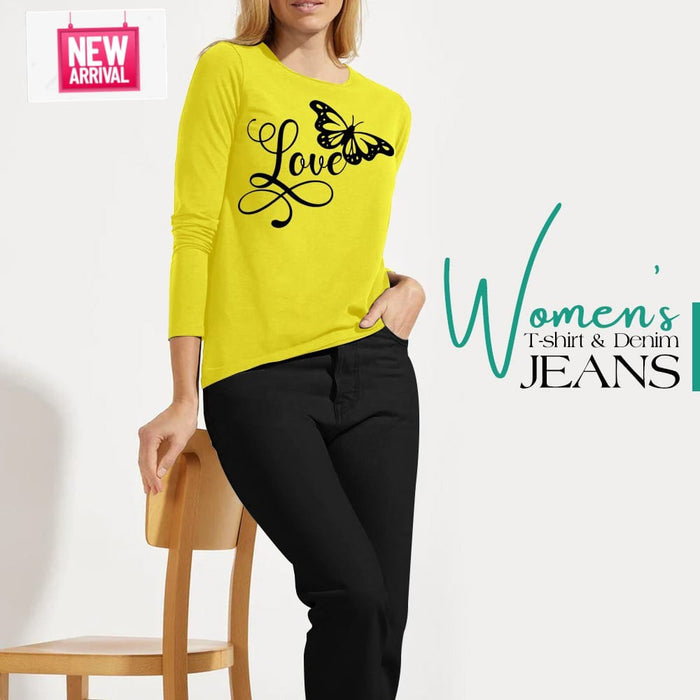 Women t shirt and jeans