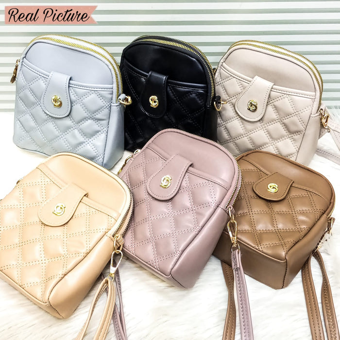 Double Zipper Imported Crossbody HandBags