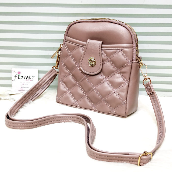 Double Zipper Imported Crossbody HandBags