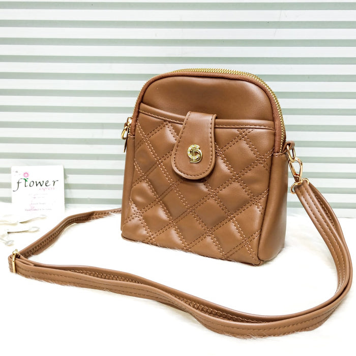 Double Zipper Imported Crossbody HandBags