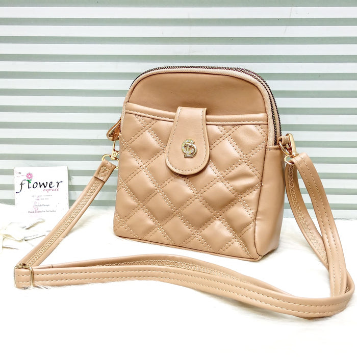 Double Zipper Imported Crossbody HandBags