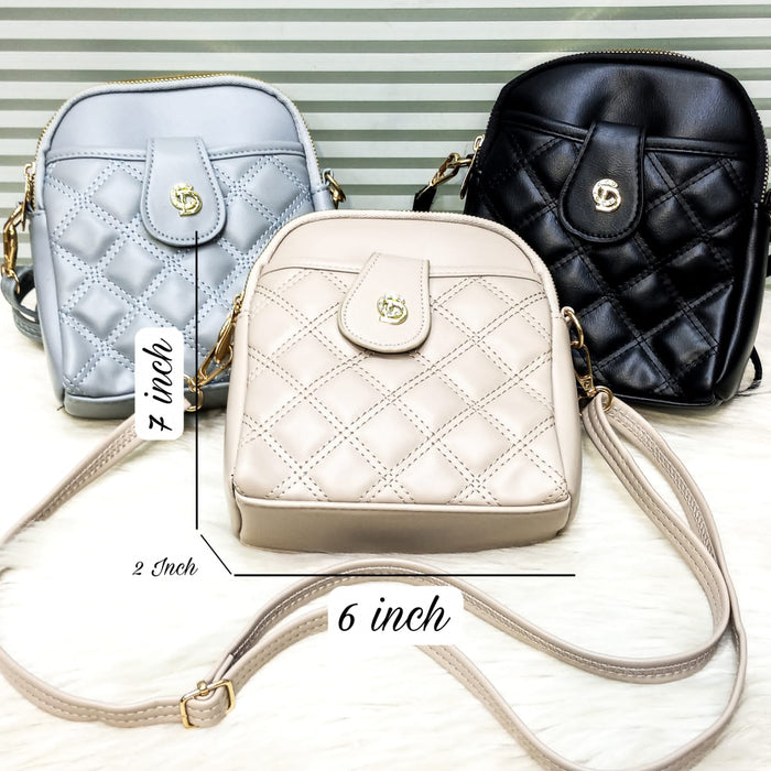 Double Zipper Imported Crossbody HandBags