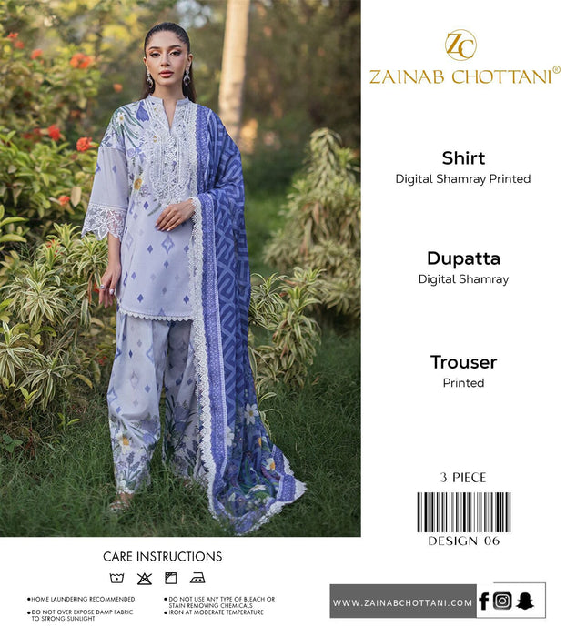 Zainab Chottani All Over Shamery 3Pc Digital Print