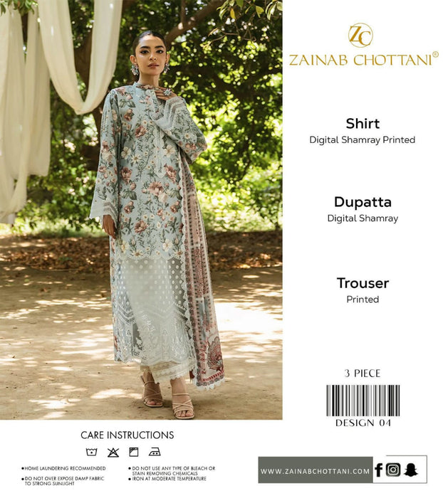 Zainab Chottani All Over Shamery 3Pc Digital Print