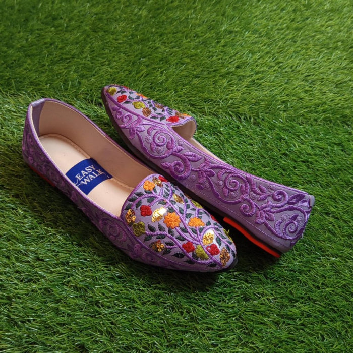 Elegant Flats in Mehroon, Purple, and White – Sizes Available from 6 to 11