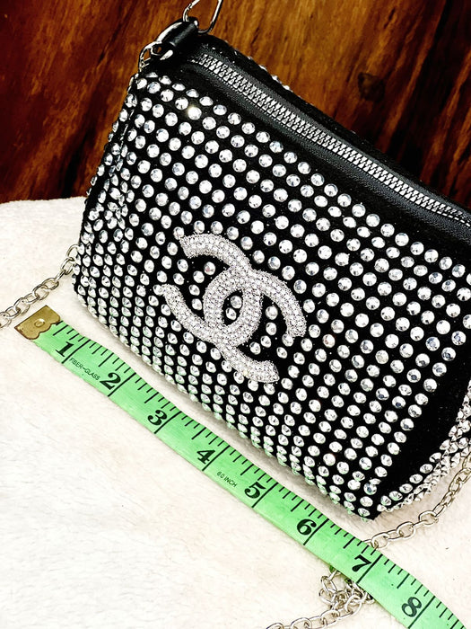 Aaa quality branded crossbody in heavy stones