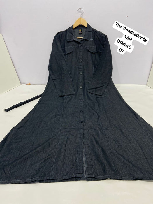 DENIM FRONT OPEN ABAYA