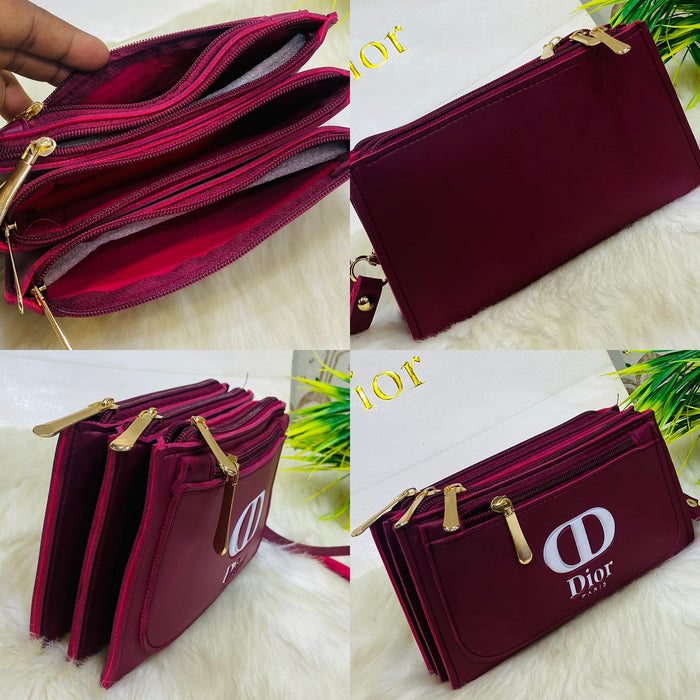 4 Zipper Luxury Wallet For Womens