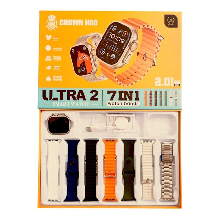 7 in 1 Ultra-2 Crown Smart Watch