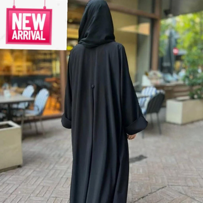 Black Classic Abaya with Stoller