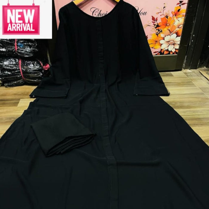 Black Classic Abaya with Stoller