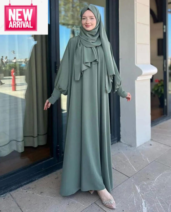 Olive abaya With Stoller