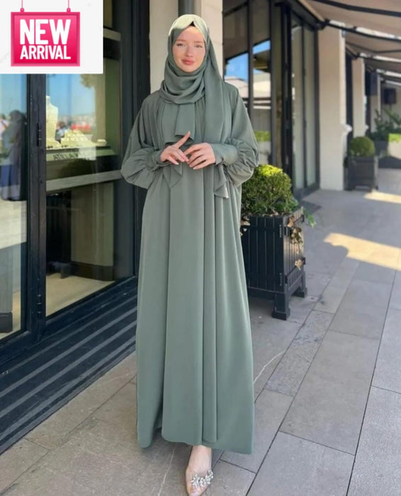 Olive abaya With Stoller