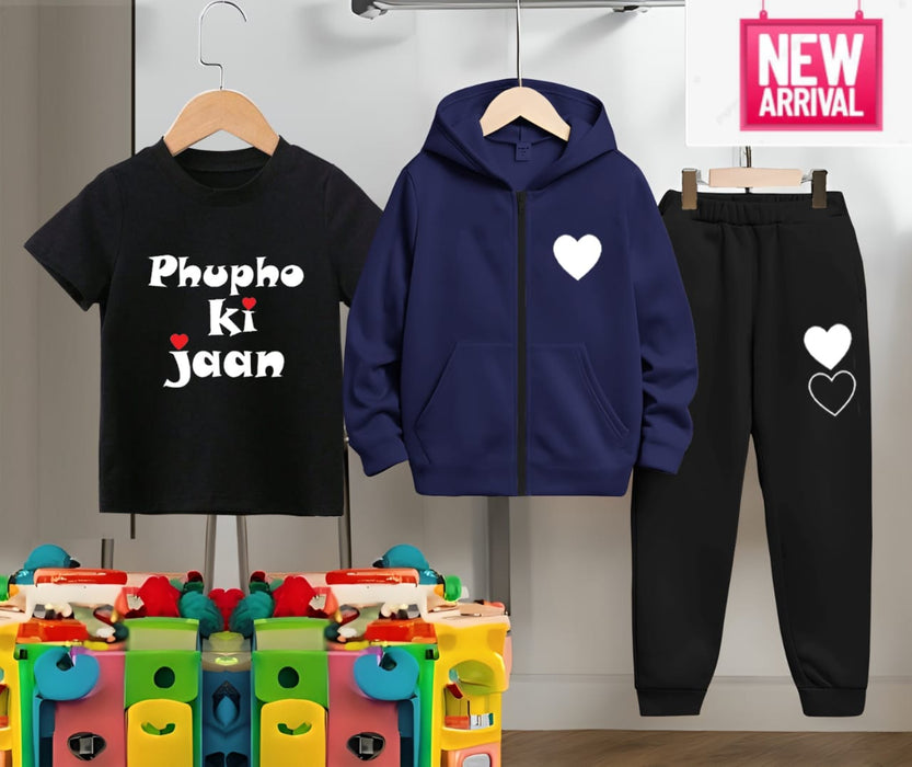 Zipper Hoodie 3pcs Set for Kids