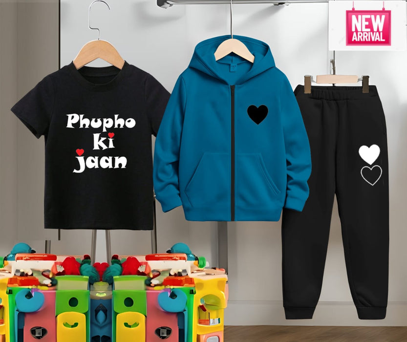 Zipper Hoodie 3pcs Set for Kids