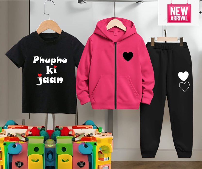 Zipper Hoodie 3pcs Set for Kids