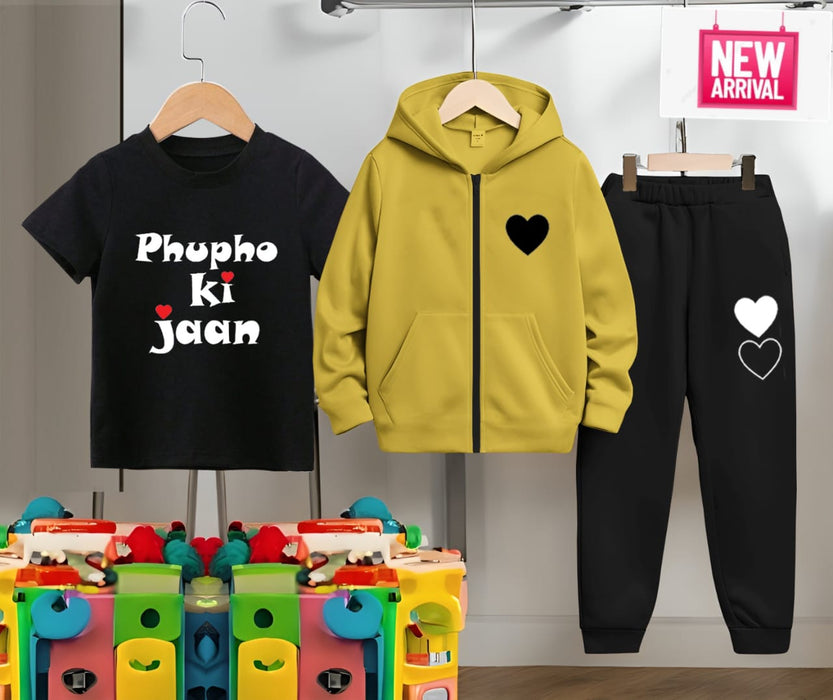 Zipper Hoodie 3pcs Set for Kids