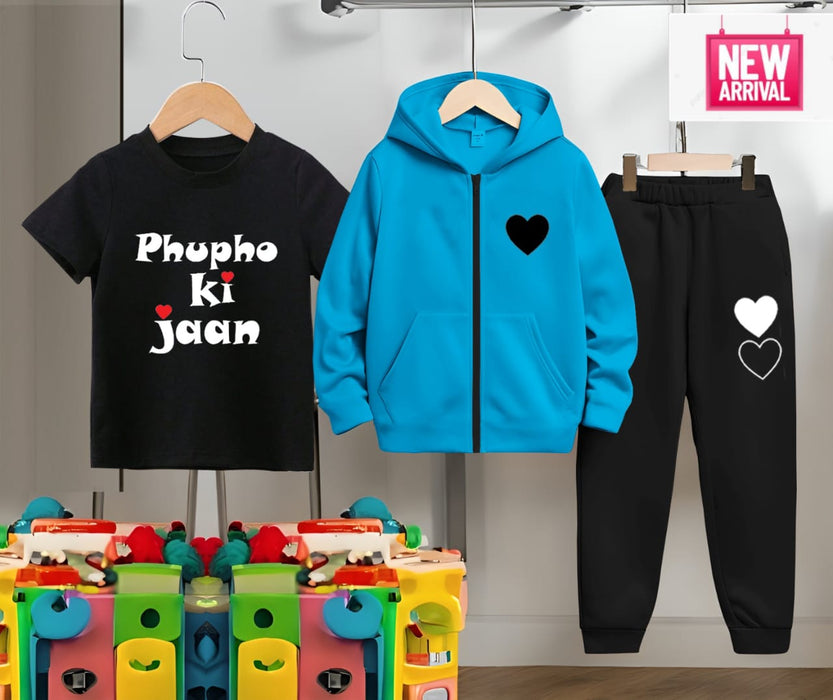 Zipper Hoodie 3pcs Set for Kids