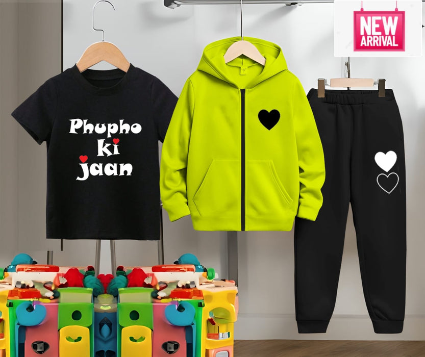 Zipper Hoodie 3pcs Set for Kids