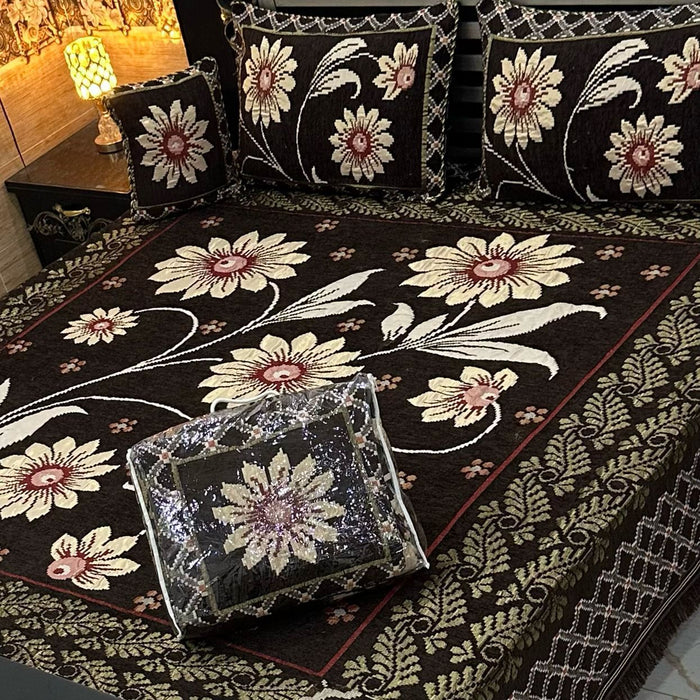 4Pc Velvet Jaquard Bedsheet