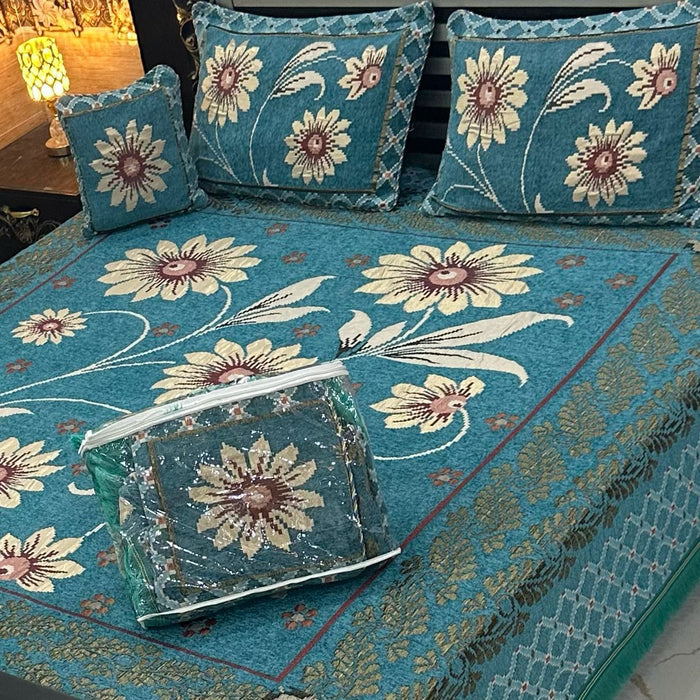 4Pc Velvet Jaquard Bedsheet