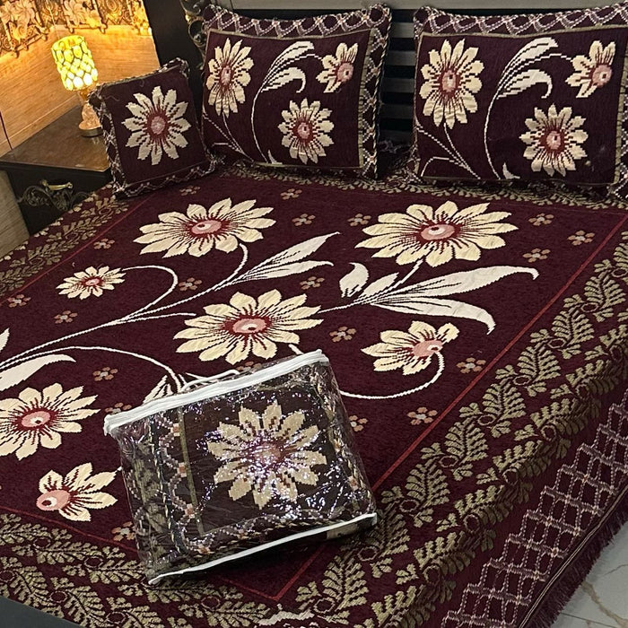 4Pc Velvet Jaquard Bedsheet