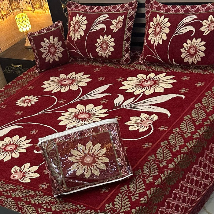 4Pc Velvet Jaquard Bedsheet