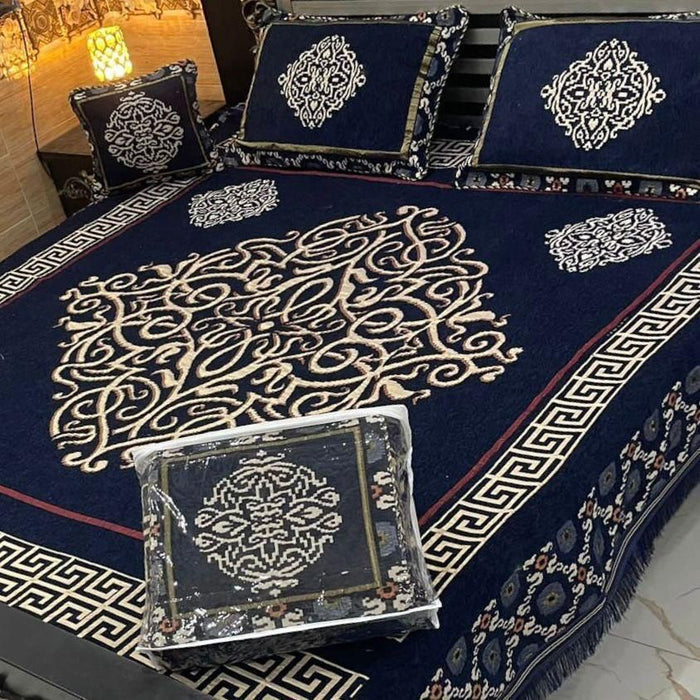 4Pc Velvet Jaquard Bedsheet