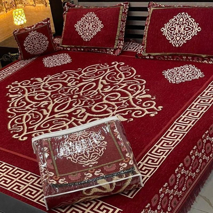 4Pc Velvet Jaquard Bedsheet