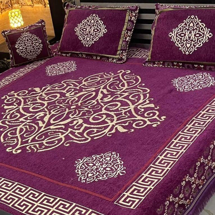 4Pc Velvet Jaquard Bedsheet