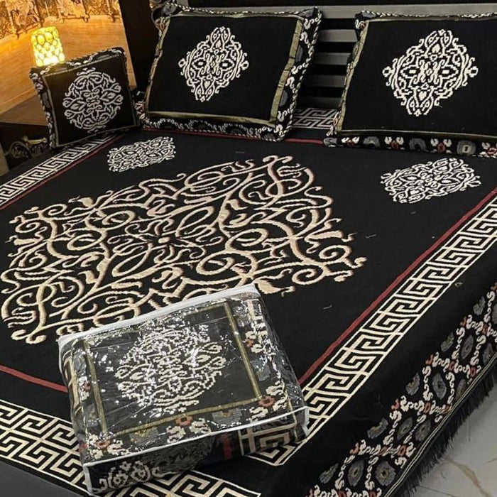 4Pc Velvet Jaquard Bedsheet