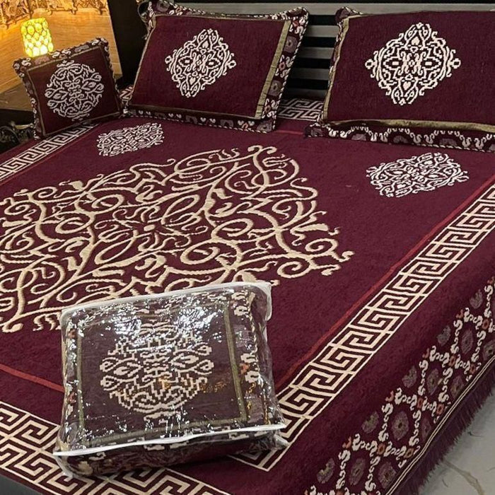 4Pc Velvet Jaquard Bedsheet