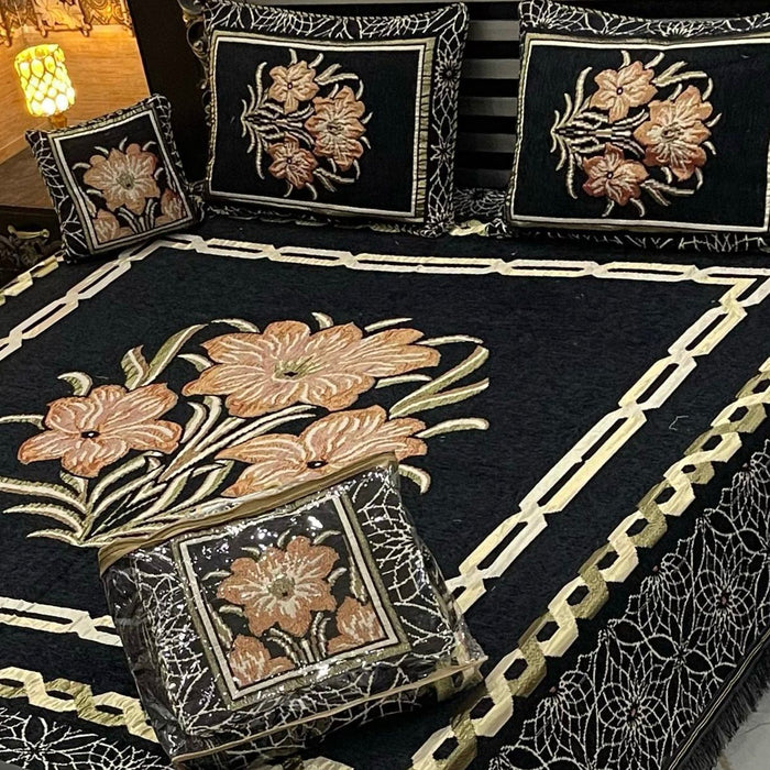 4Pc Velvet Jaquard Bedsheet