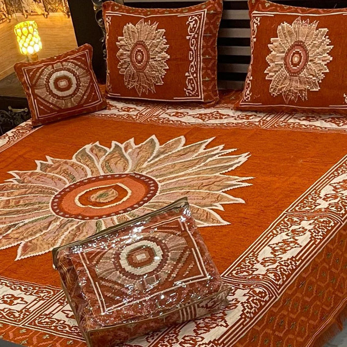 4Pc Velvet Jaquard Bedsheet