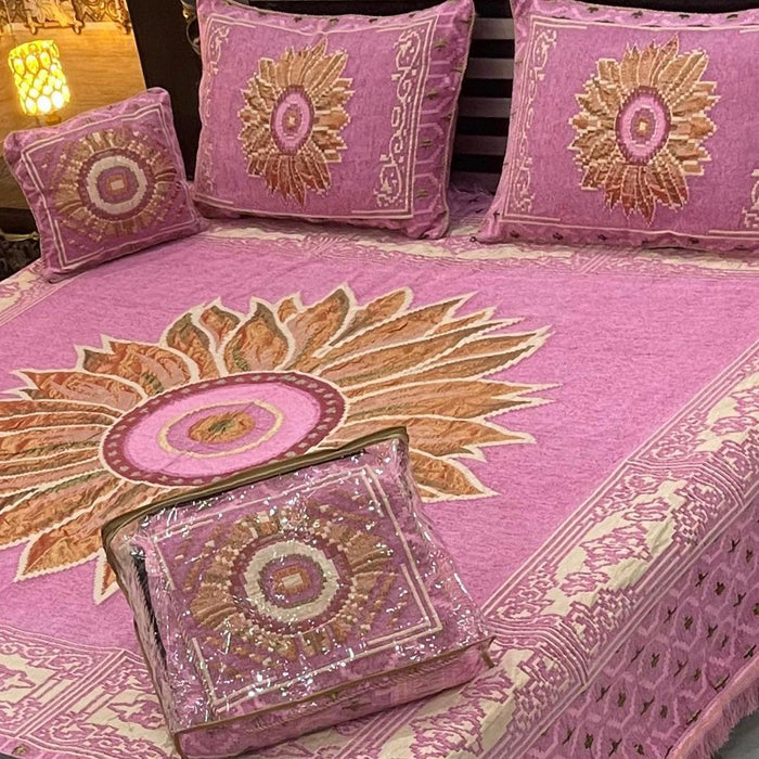 4Pc Velvet Jaquard Bedsheet