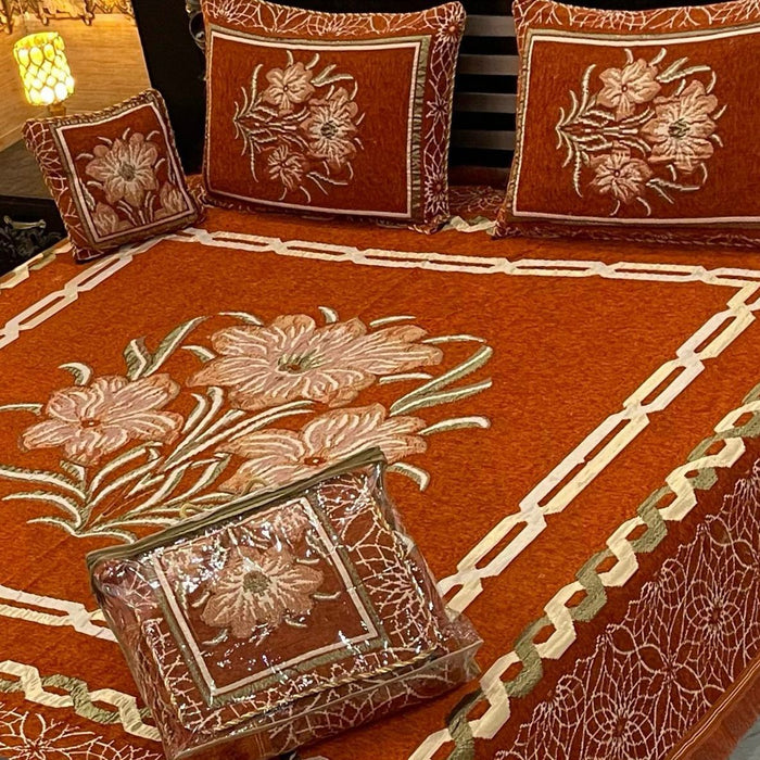 4Pc Velvet Jaquard Bedsheet