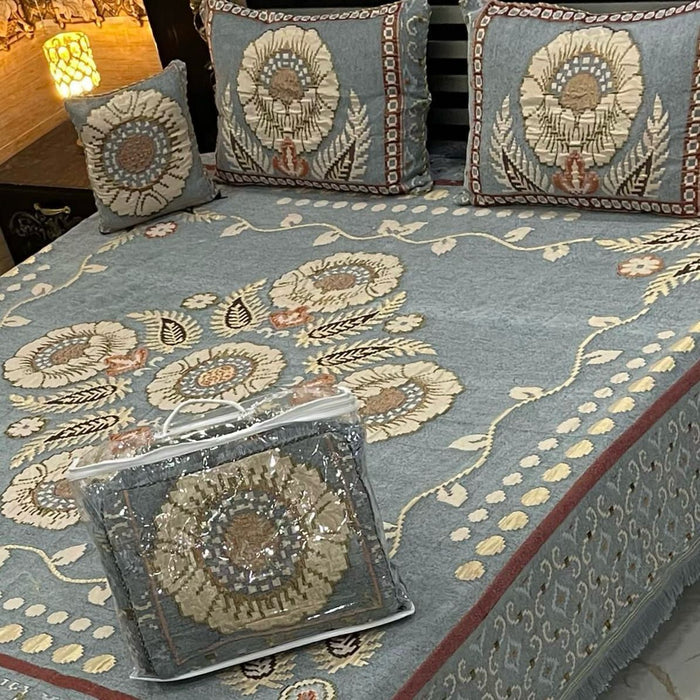 4Pc Velvet Jaquard Bedsheet