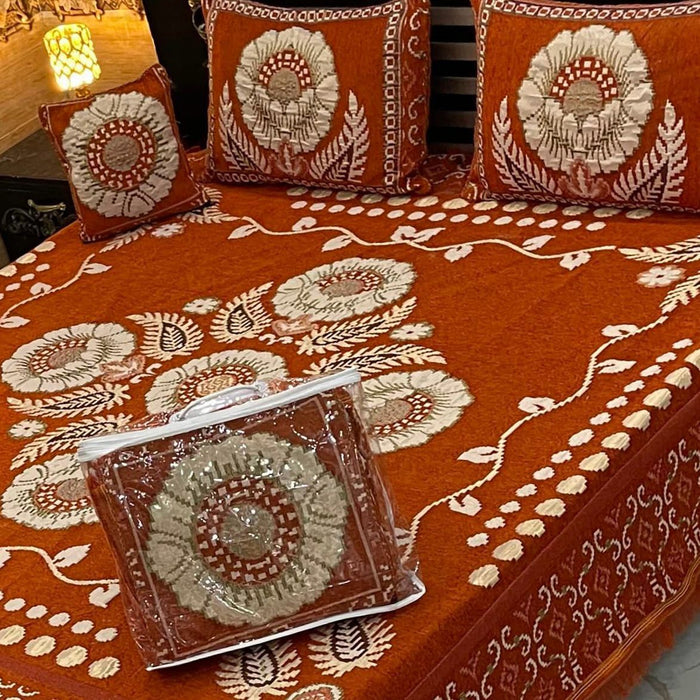 4Pc Velvet Jaquard Bedsheet